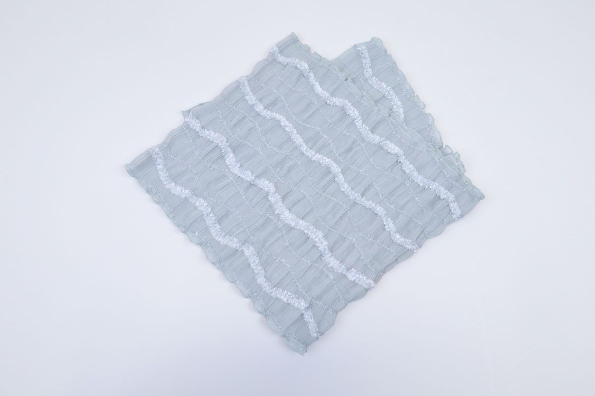 【SALE】化繊モールフリル透け感 帯揚  アムールパフ　-残りブラックのみ- - 画像 (7)