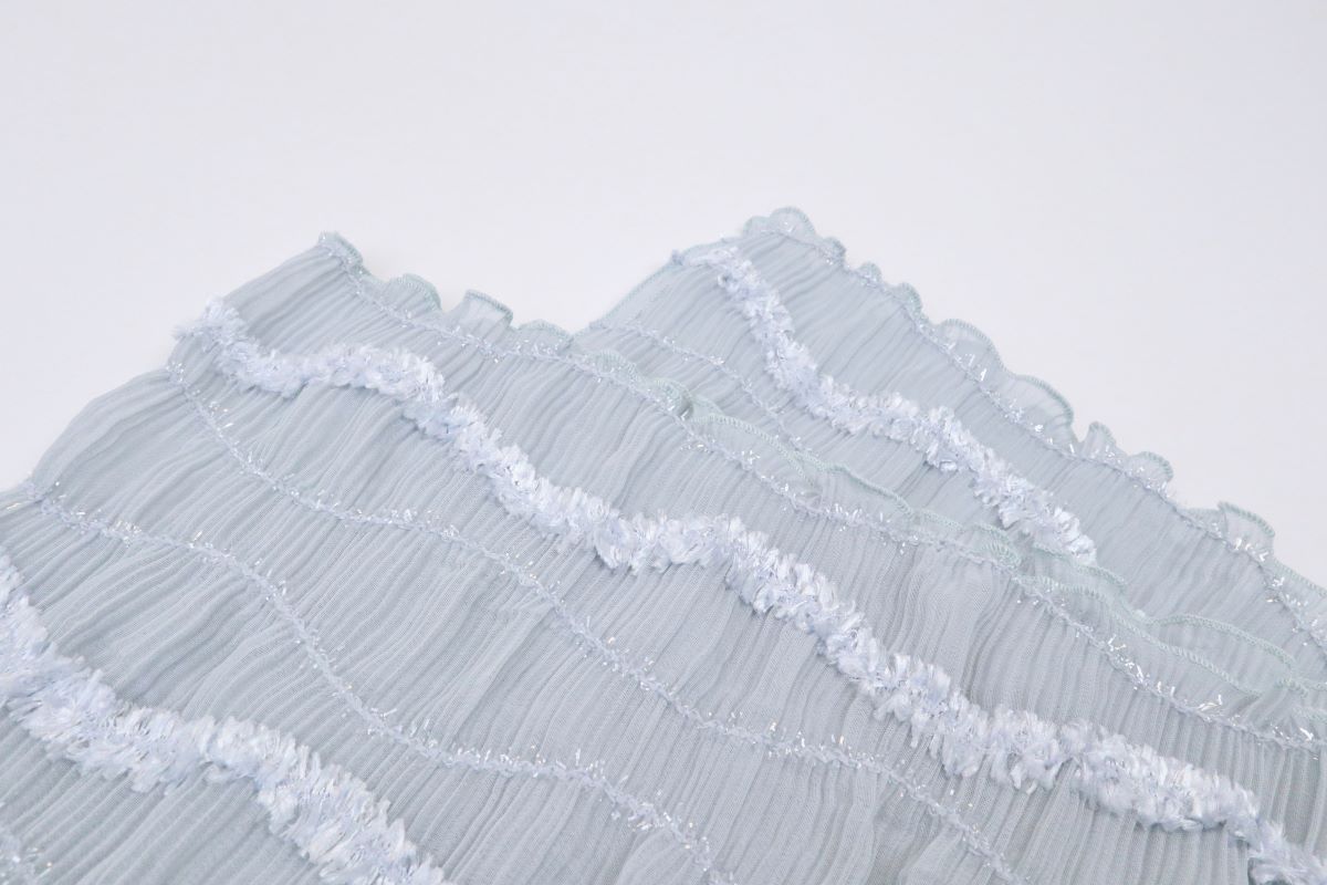 【SALE】化繊モールフリル透け感 帯揚  アムールパフ　-残りブラックのみ- - 画像 (10)