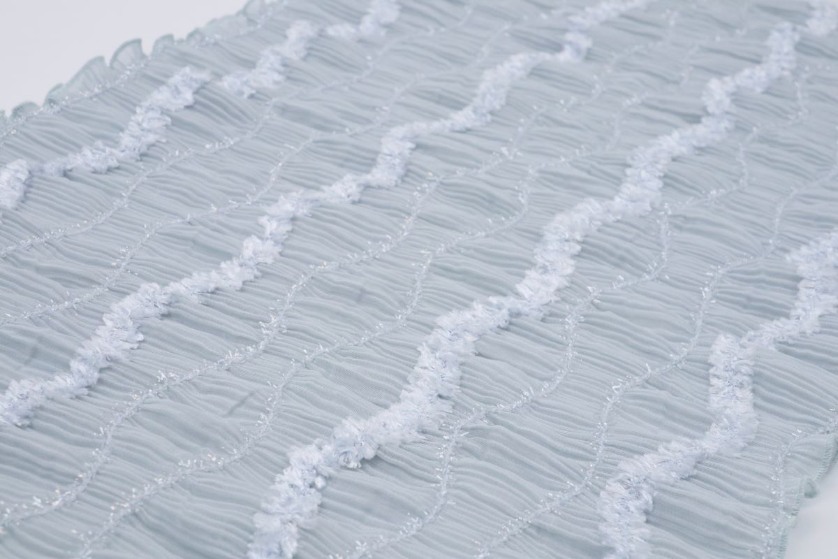 【SALE】化繊モールフリル透け感 帯揚  アムールパフ　-残りブラックのみ- - 画像 (8)