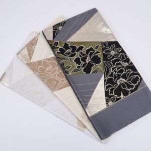 袋帯【正絹】振袖用RO2410-OD24abc 幾何学柄 -3色展開-