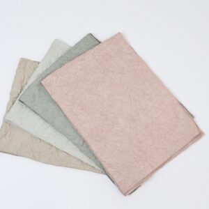 帯揚 化繊-絹交ミックス 両面ワッシャー -4色展開-