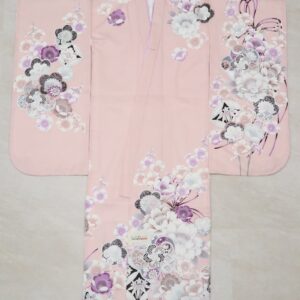 【受注品】しゃれっこ7歳四つ身No.「小春-A」【クスミピンク】