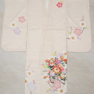 【受注品】しゃれっこ7歳四つ身No.「松花-C」【ピンクベージュ】