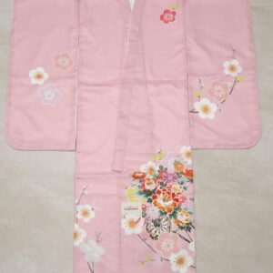 【受注品】しゃれっこ7歳四つ身No.「松花-A」【ピンク】