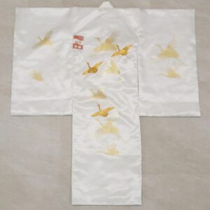 【受注品】 女児お宮参り祝着 陽気な天使No.「麻①」【ホワイト】