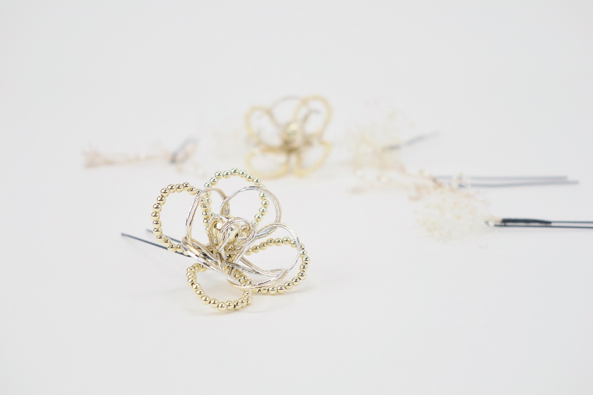 髪飾り大人用　400-619ゴールド　セパレートタイプ - 画像 (6)