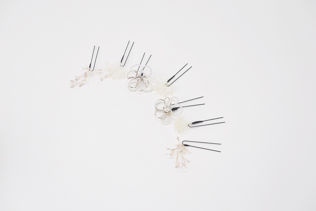 髪飾り大人用　400-619シルバー　セパレートタイプ - 画像 (5)