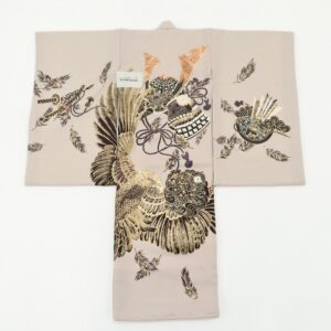 【受注品】 男児お宮参り祝着　しゃれっこNo.「城-E」【ベージュ】