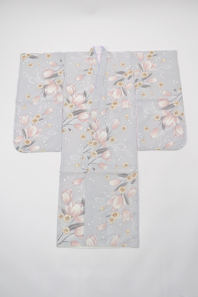 7才四つ身「RMB2504-7d」 グレー