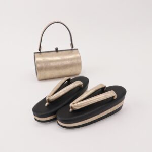 マットメタル 三段草履バッグセット　FZ-2505ゴールド