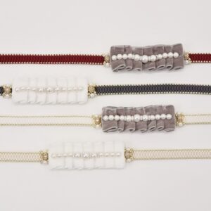 【受注品】帯締めベルベパール飾り-4type-