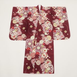 【特別現品】7才四つ身「RTG2506-C」エンジ