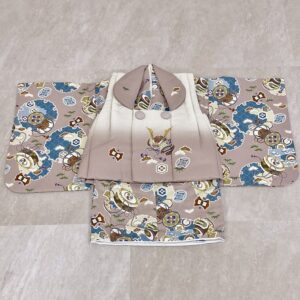 【現品】男児1歳ベビー被布ｱﾝｻﾝﾌﾞﾙ(二部式)RMH2307-d4　ベージュピンク