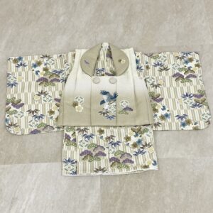 【現品】男児1歳ベビー被布ｱﾝｻﾝﾌﾞﾙ(二部式)RMH2307-d1　ベージュ