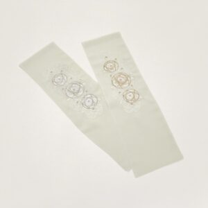 シルエリーししゅう半衿2508まり×ラインフラワー　-2色展開-