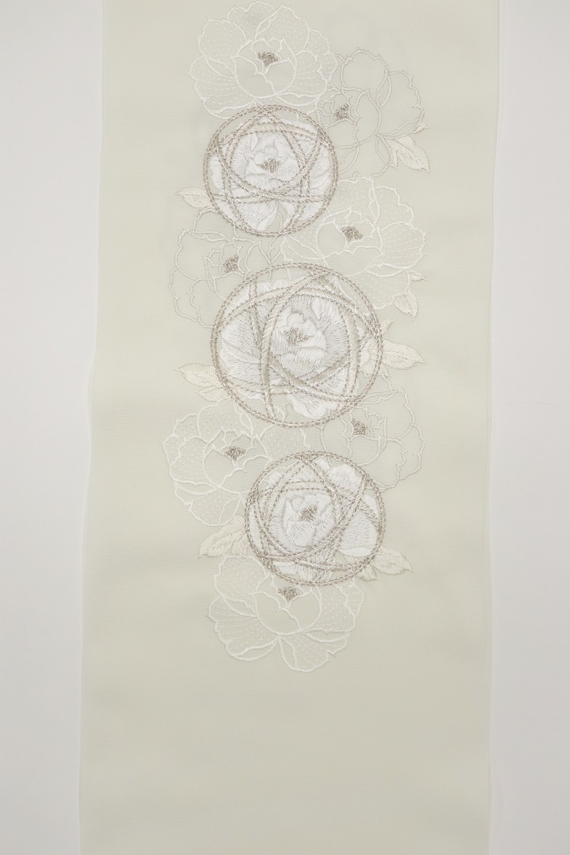 シルエリーししゅう半衿2508まり×ラインフラワー -2色展開- - 画像 (3)