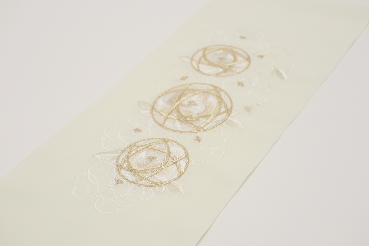 シルエリーししゅう半衿2508まり×ラインフラワー -2色展開- - 画像 (9)