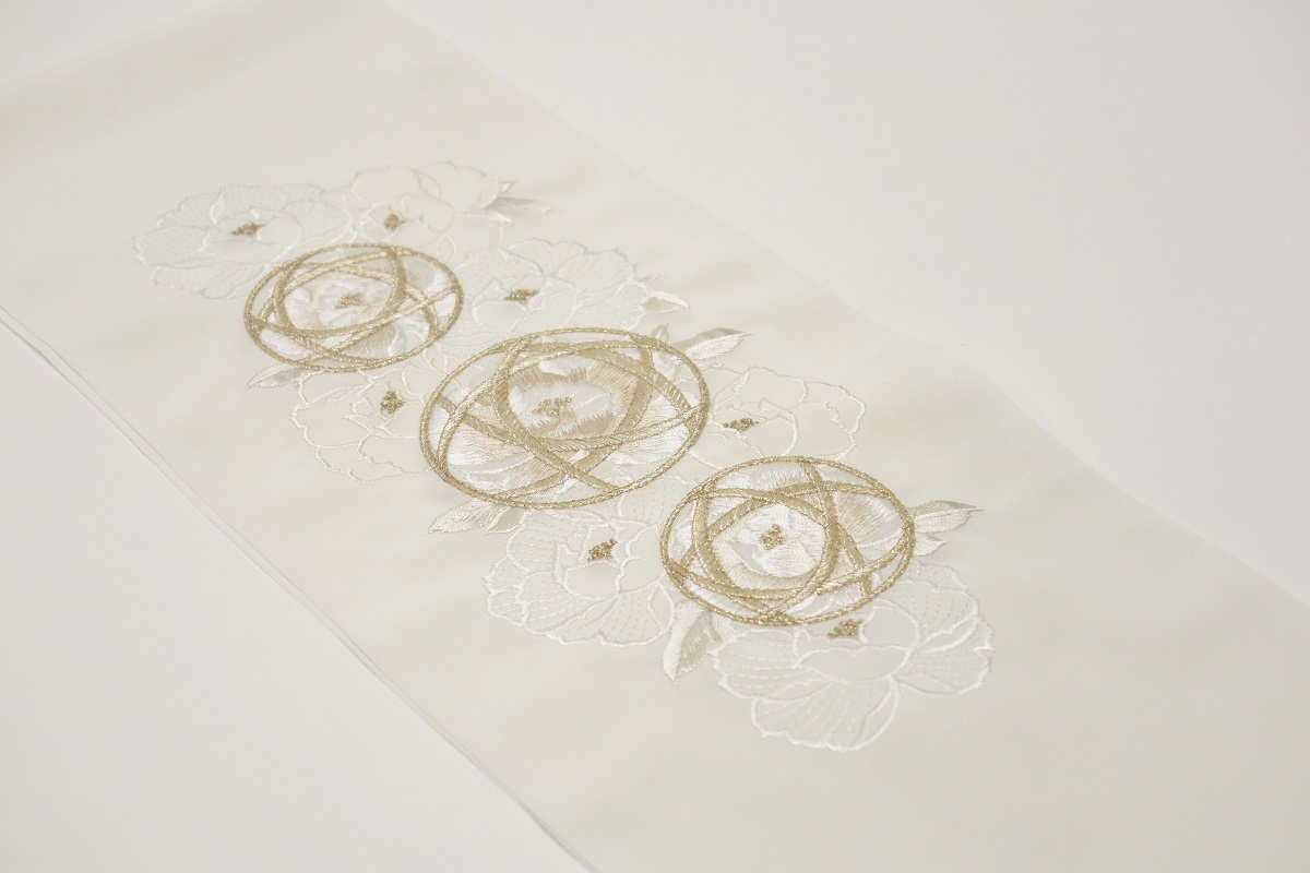 シルエリーししゅう半衿2508まり×ラインフラワー -2色展開- - 画像 (8)