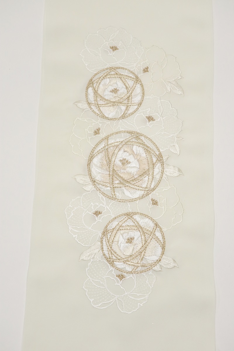 シルエリーししゅう半衿2508まり×ラインフラワー -2色展開- - 画像 (7)