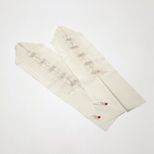 フリル×小花レース半衿　ホワイト　　-2colors-