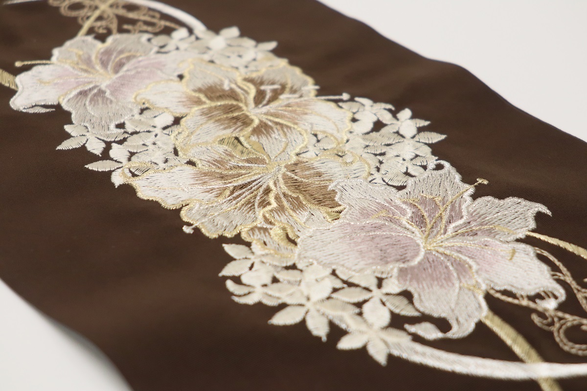 シルエリーししゅう半衿2508百合×ブーケ　-2色展開- - 画像 (10)