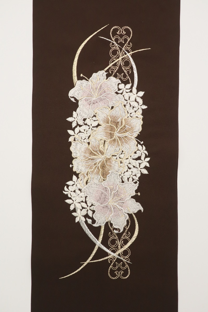 シルエリーししゅう半衿2508百合×ブーケ　-2色展開- - 画像 (12)