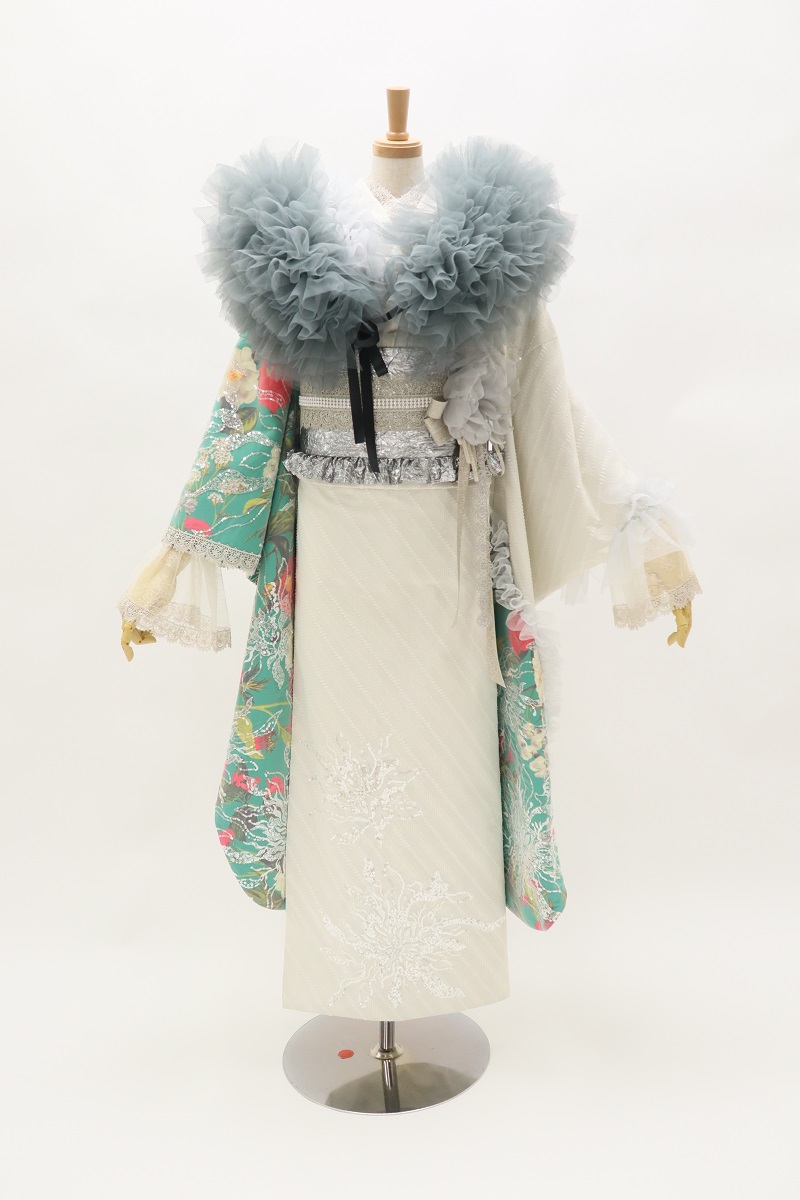 デザイン振袖 「リューサ・ローズ」DK-006A グリーン - 画像 (4)