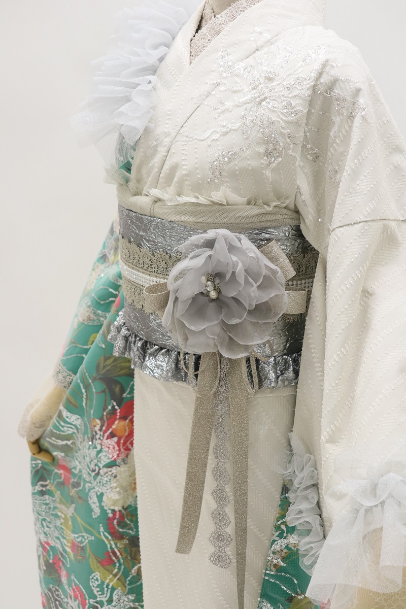 デザイン振袖 「リューサ・ローズ」DK-006A グリーン - 画像 (9)