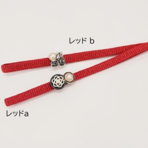 ラメ糸 平帯締め 【レッド】FD-008