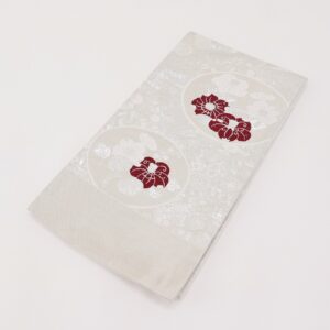 袋帯【正絹】振袖用　RO0825-SO14シルバー