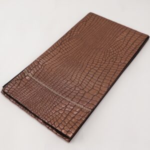 袋帯【正絹】振袖用　RO0825-Oz7クロコ柄ブロンズ