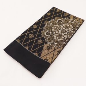 袋帯【正絹】振袖用　RO0825-SO10ブラックゴールド