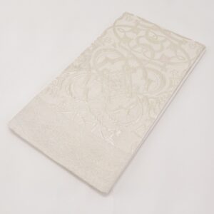 袋帯【正絹】振袖用　RO0825-DO19チェーン白銀