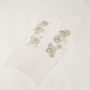 【SALE・特価品】絹交織 ししゅう半衿 椿 -2色展開-
