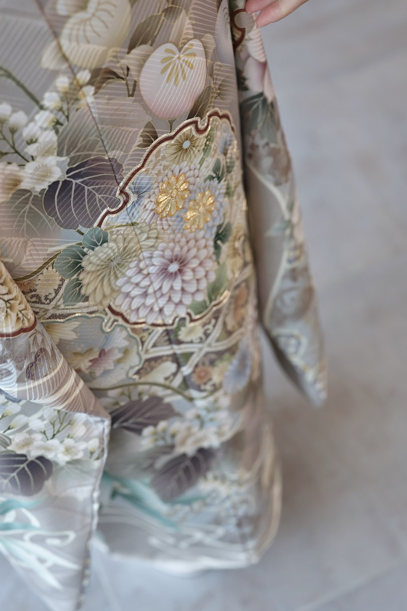 正絹振袖ラフィネモカ RF-34 -トラッド-グレージュ - 画像 (6)