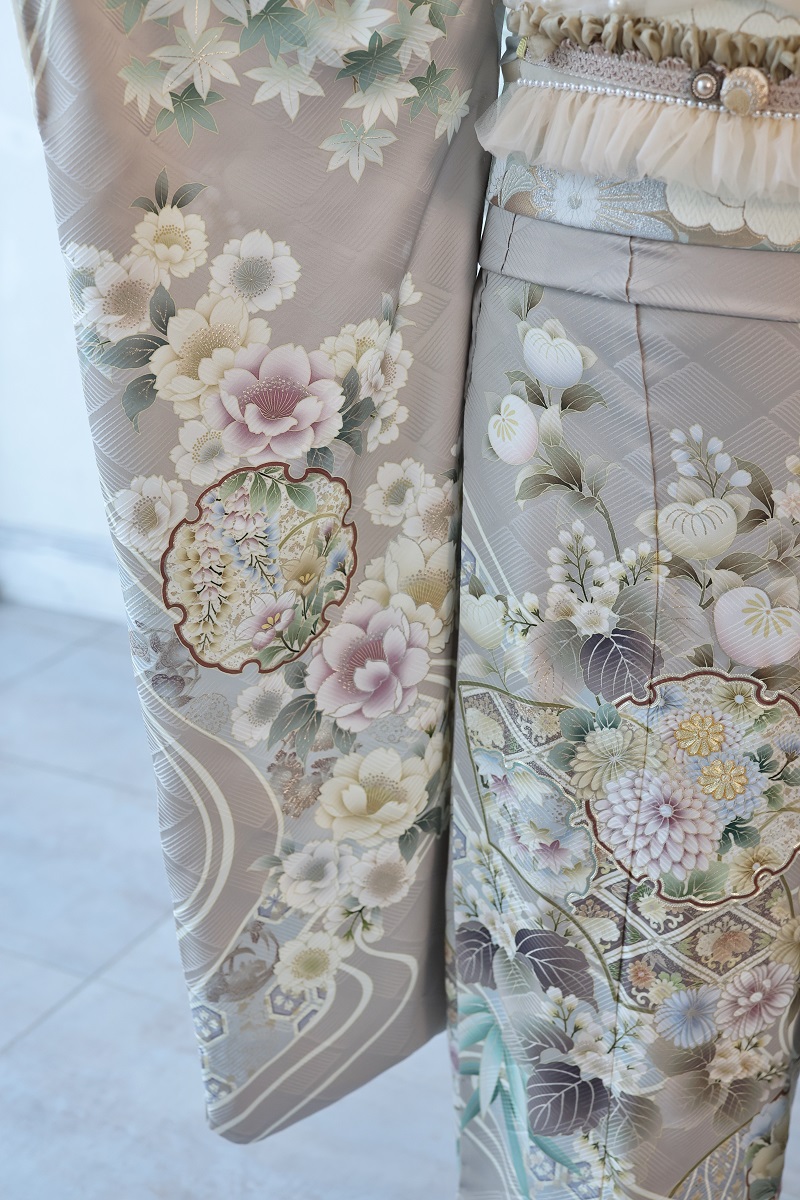 正絹振袖ラフィネモカ RF-34 -トラッド-グレージュ - 画像 (5)