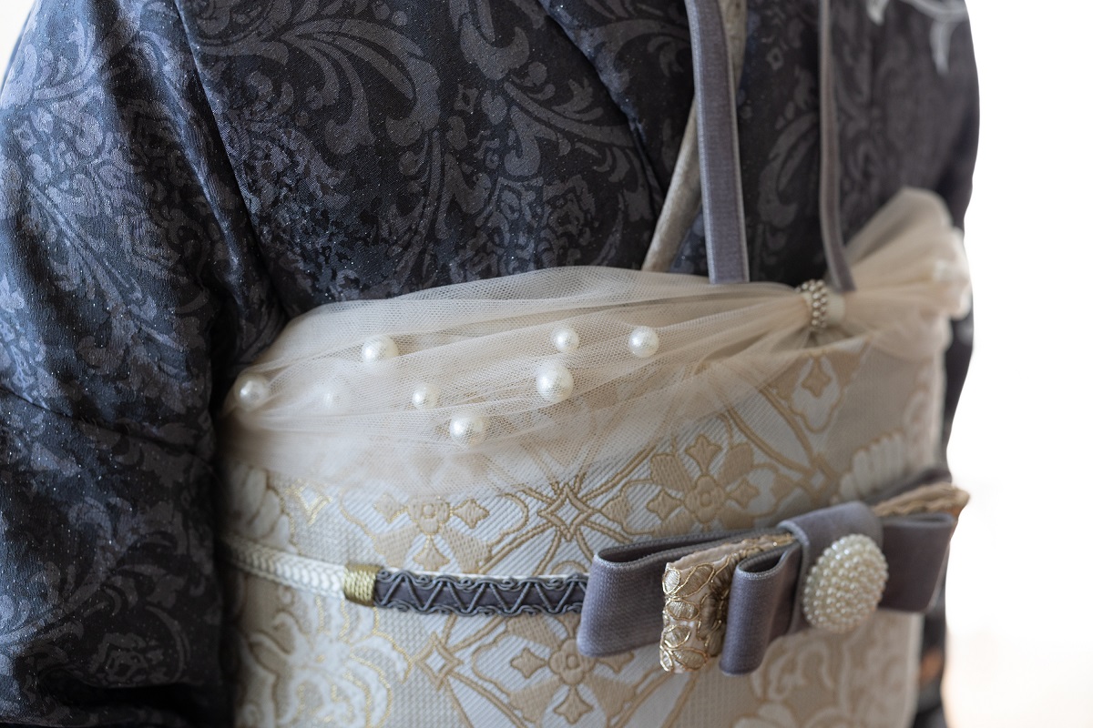 '-ラフィネオリジナル- ベロア三段リボン帯〆 3色展開 - 画像 (8)