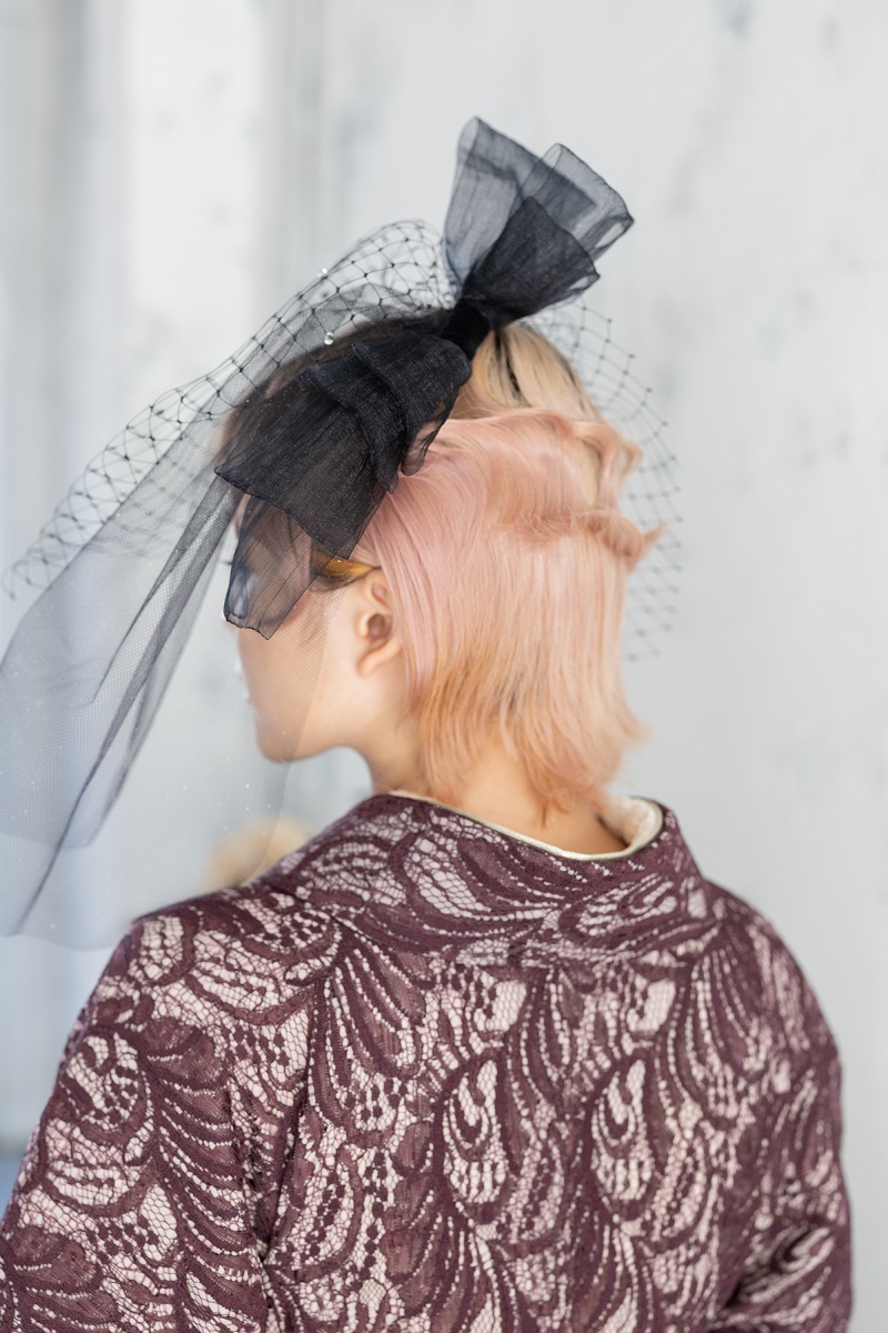 【ﾗﾌｨﾈｵﾘｼﾞﾅﾙ】チュールネット髪飾り　-2colors- - 画像 (12)