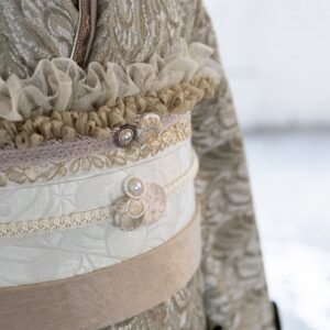 袋帯【正絹】振袖用 GFO-63 白シルバー