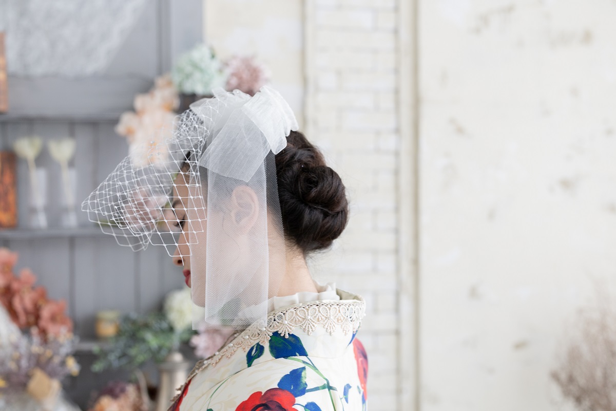 【ﾗﾌｨﾈｵﾘｼﾞﾅﾙ】チュールネット髪飾り　-2colors- - 画像 (5)