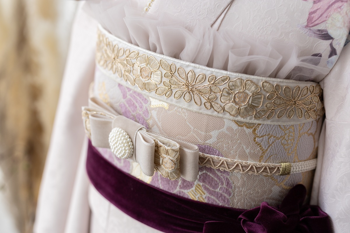 '-ラフィネオリジナル- ベロア三段リボン帯〆 3色展開 - 画像 (5)