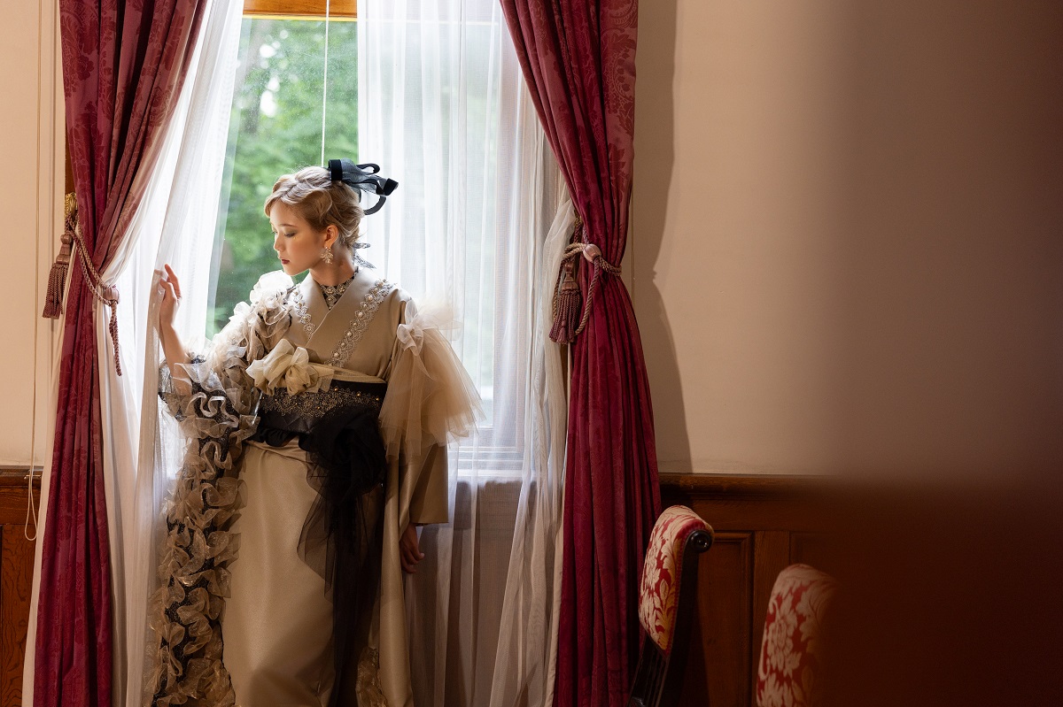 デザイン振袖 DK-001B 「リューサ・ローズ」-片袖シースルー・レースタイプ- - 画像 (28)