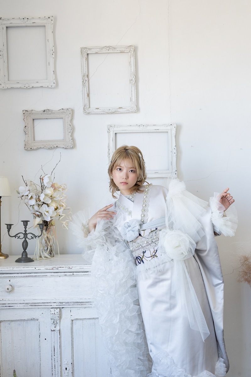 デザイン振袖 DK-001A 「リューサ・ローズ」-片袖シースルー・レースタイプ- - 画像 (10)