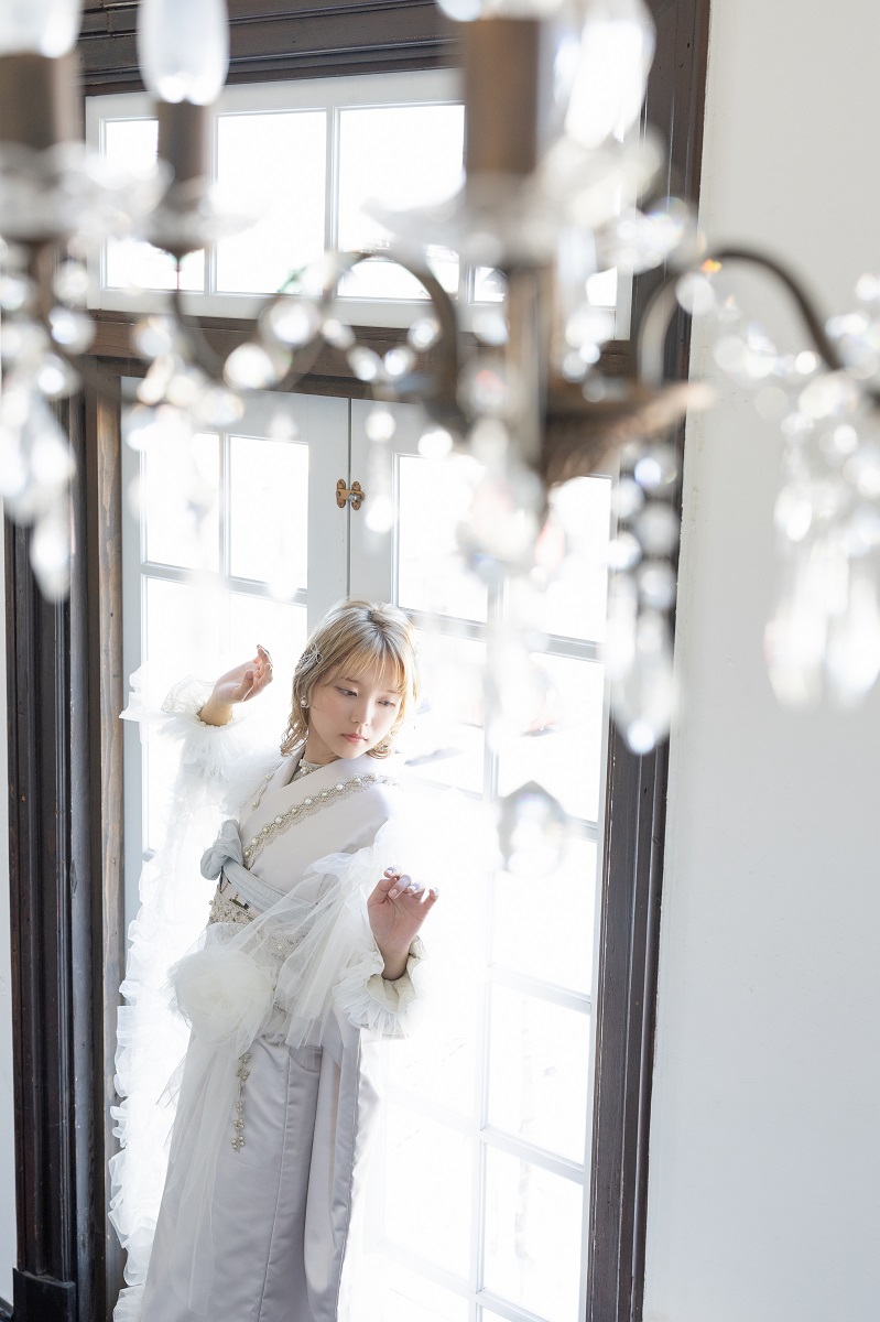 デザイン振袖 DK-001A 「リューサ・ローズ」-片袖シースルー・レースタイプ- - 画像 (6)