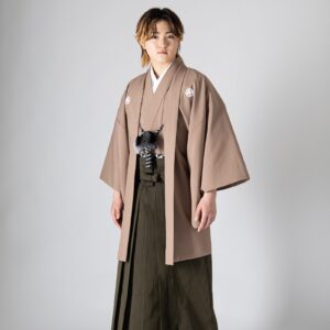 羽二重メンズ羽織着物-№.705- 【モカベージュ】