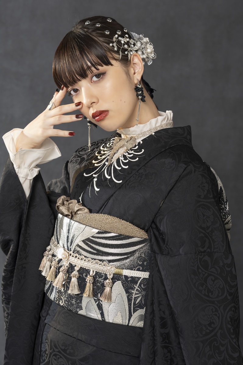 2025正絹振袖 アンルーチェ 24043B - 画像 (2)