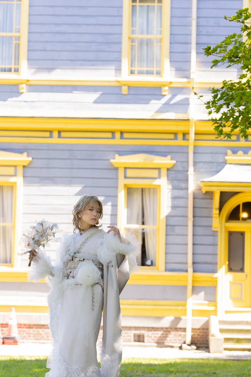 デザイン振袖 DK-001A 「リューサ・ローズ」-片袖シースルー・レースタイプ- - 画像 (4)