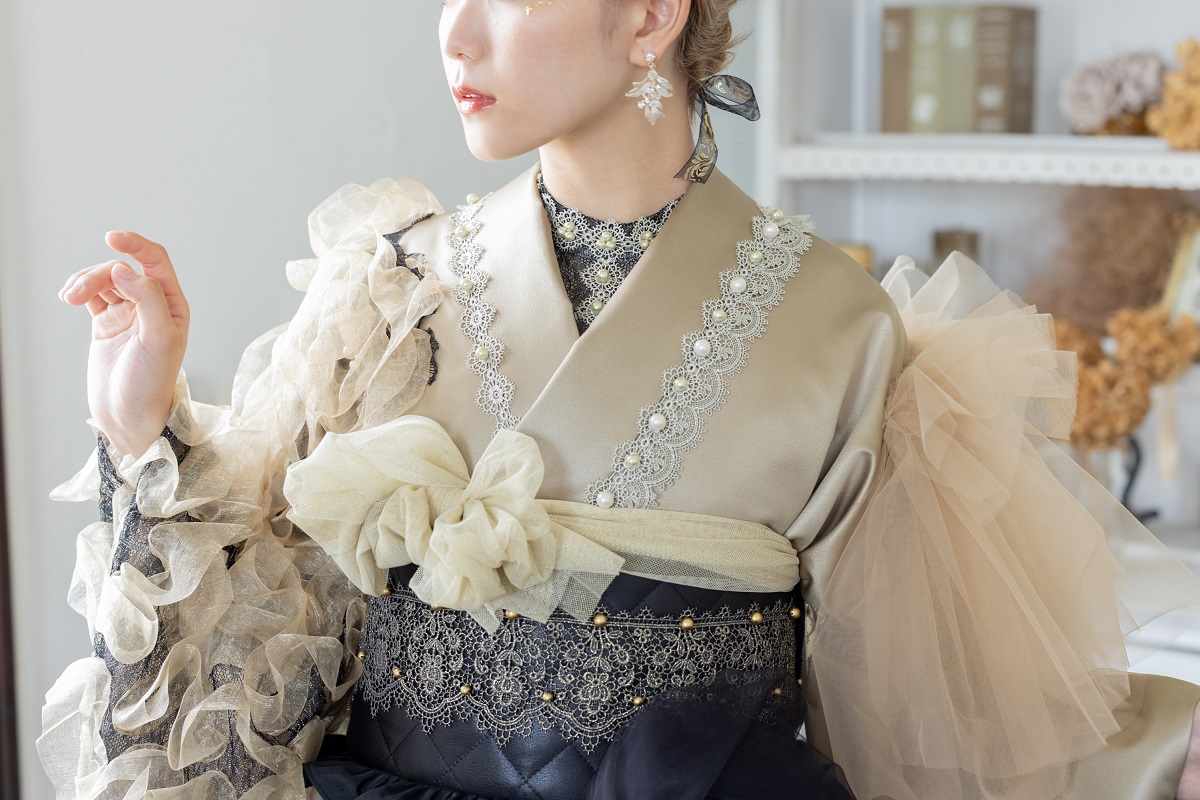 デザイン振袖 DK-001B 「リューサ・ローズ」-片袖シースルー・レースタイプ- - 画像 (32)