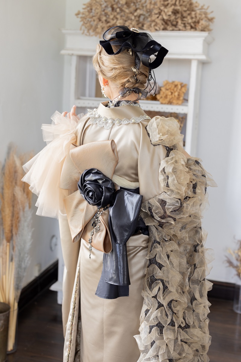 デザイン振袖 DK-001B 「リューサ・ローズ」-片袖シースルー・レースタイプ- - 画像 (20)