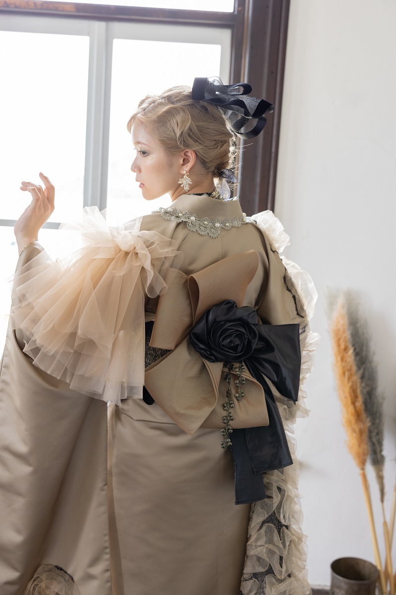 デザイン振袖 DK-001B 「リューサ・ローズ」-片袖シースルー・レースタイプ- - 画像 (21)